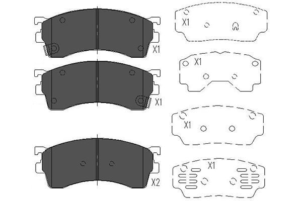 KAVO PARTS stabdžių trinkelių rinkinys, diskinis stabdys KBP-4503